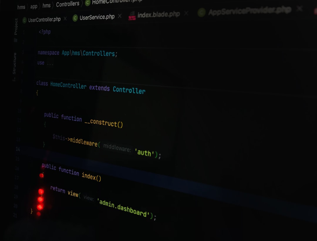 a computer screen with a red light on it