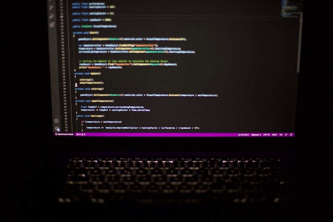 a computer screen with a dark background